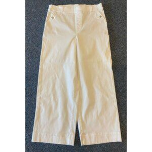 Spanx Twill Cropped Wide Leg Pants White Size Extra Large XL